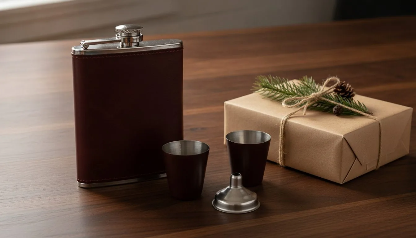 Christmas Gifts for Men: When a Leather Flask Set Fits